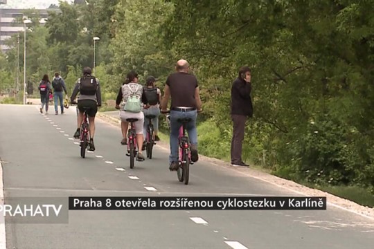 Praha 8 otevřela rozšířenou cyklostezku v Karlíně