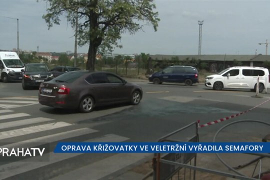 Oprava křižovatky ve Veletržní vyřadila semafory