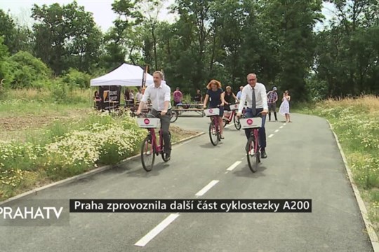 Praha zprovoznila další část cyklostezky A200