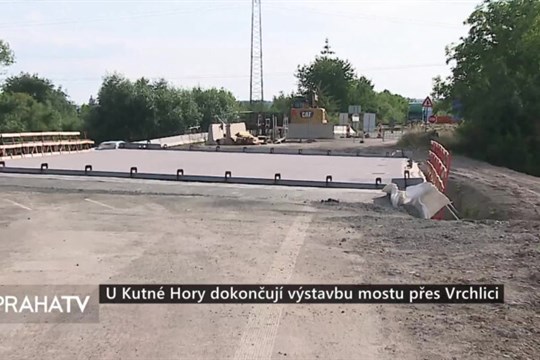 U Kutné Hory dokončují výstavbu mostu přes Vrchlici