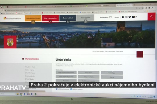 Praha 2 pokračuje v elektronické aukci nájemního bydlení