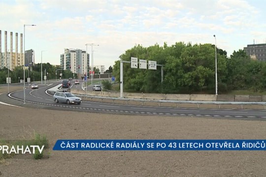 Část Radlické radiály se po 43 letech otevřela řidičům