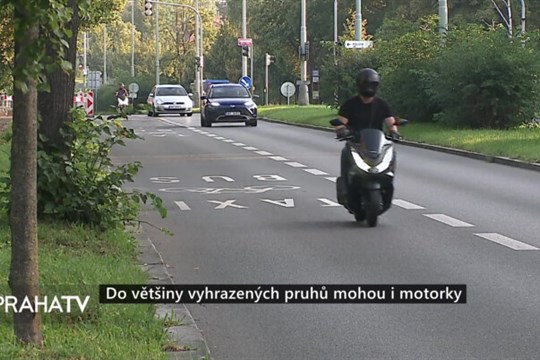 Do většiny vyhrazených pruhů mohou i motorky