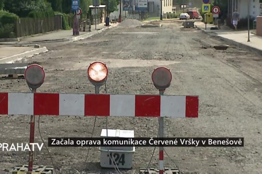 Začala oprava komunikace Červené Vršky v Benešově