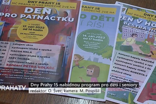 Dny Prahy 15 nabídnou program pro děti i seniory