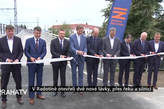 V Radotíně otevřeli dvě nové lávky, přes řeku a silnici