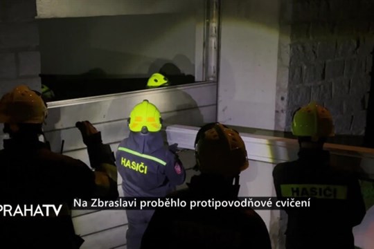 Na Zbraslavi proběhlo protipovodňové cvičení