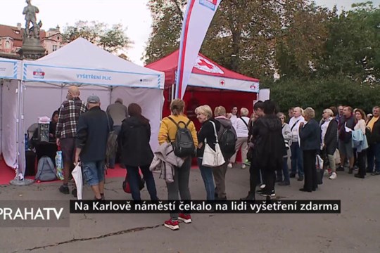 Na Karlově náměstí čekalo na lidi vyšetření zdarma