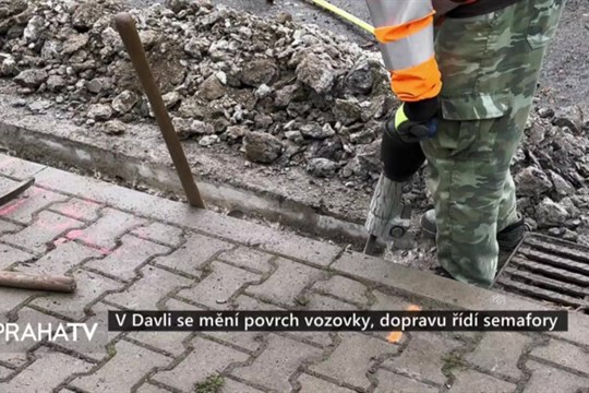 V Davli se mění povrch vozovky, dopravu řídí semafory
