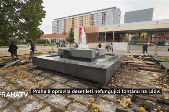 Praha 8 opravila desetiletí nefungující fontánu na Ládví