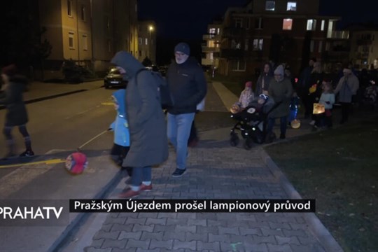 Pražským Újezdem prošel lampionový průvod