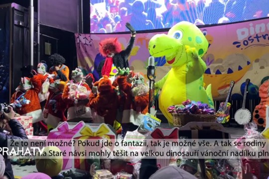 Letňany připravily pro děti Dinoo Vánoce