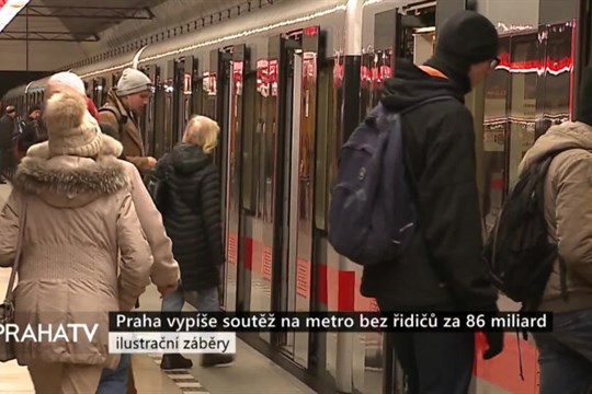 Praha vypíše soutěž na metro bez řidičů za 86 miliard