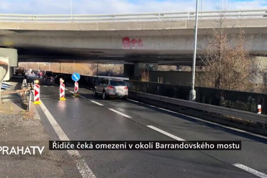 Řidiče čeká omezení v okolí Barrandovského mostu