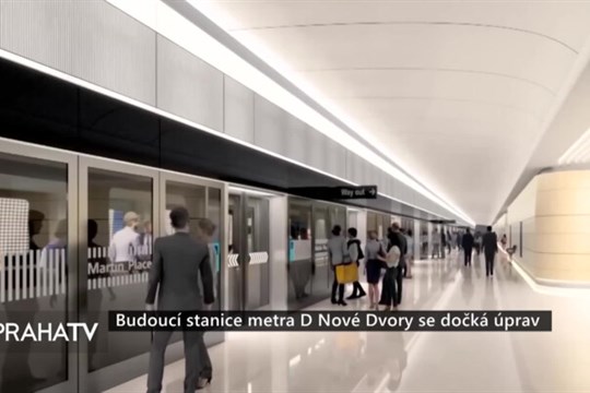 Budoucí stanice metra D Nové Dvory se dočká úprav