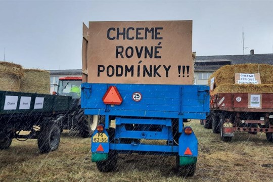 Zemědělci chystají protesty i v Plzeňském kraji, vyjedou na silnice na Klatovsku a Domažlicku