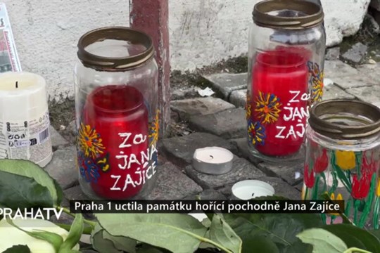 Praha 1 uctila památku hořící pochodně Jana Zajíce