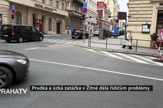 Prudká a úzká zatáčka v Žitné dělá řidičům problémy