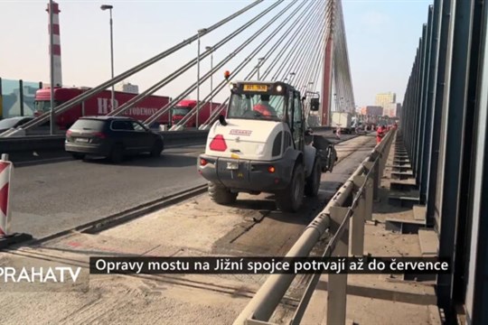 Opravy mostu na Jižní spojce potrvají až do července