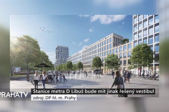 Stanice metra D Libuš bude mít jinak řešený vestibul