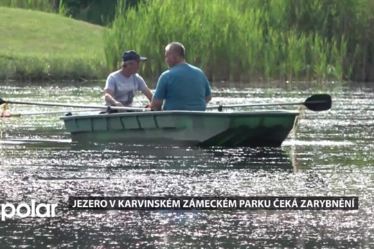 Jezero v karvinském parku Boženy Němcové čeká zarybnění