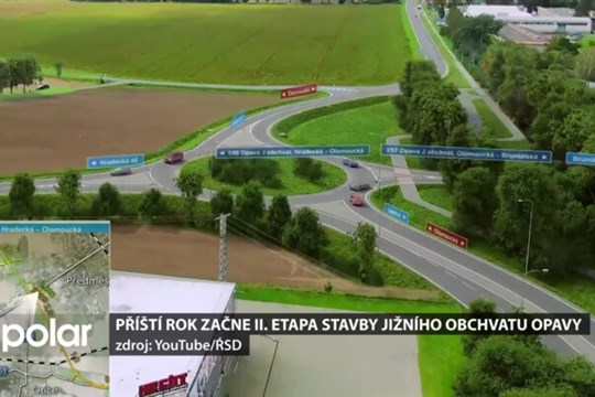 ŘSD vyhlásilo tendr na zhotovitele II. etapu stavby jižního obchvatu Opavy mezi Hradeckou a Olomouckou ulicí