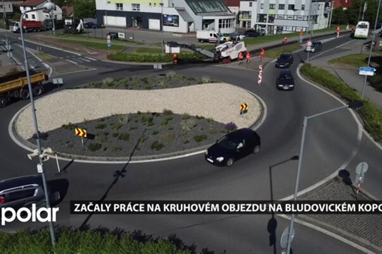 ŘSD zahájilo práce na rekonstrukci kruhového objezdu na Bludovickém kopci
