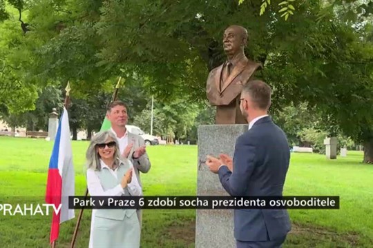 Park v Praze 6 zdobí socha prezidenta osvoboditele