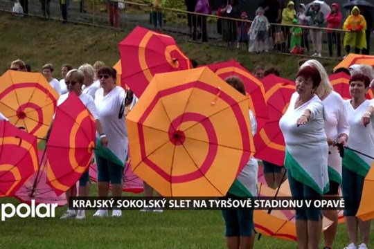 Krajský sokolský slet v Opavě: deset hromadných skladeb předvedlo na 1200 cvičenců