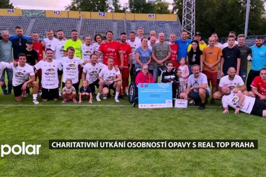 Charitativní utkání osobností Opavy s REAL TOP Praha vyneslo 400 tisíc korun pro tři postižené děti