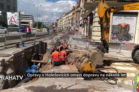 Opravy v Holešovicích omezí dopravu na několik let