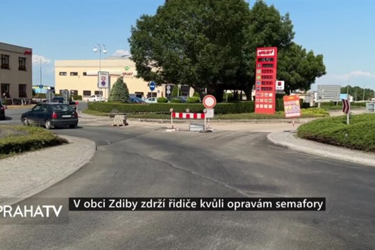V obci Zdiby zdrží řidiče kvůli opravám semafory