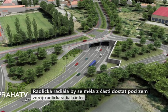 Radlická radiála by se měla z části dostat pod zem