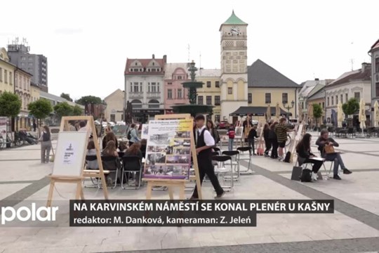 Masarykovo náměstí v Karviné výtvarně ožilo. Konal se tady plenér u kašny
