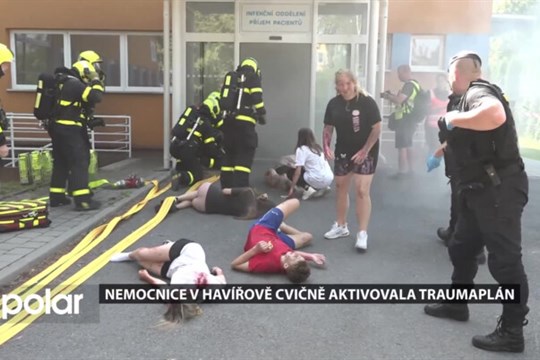 Složky IZS si vyzkoušely, jak postupovat při spuštění traumaplánu v havířovské nemocnici