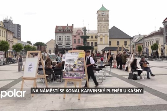 Na Masarykově náměstí se konal Karvinský plenér u kašny
