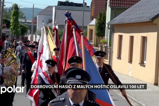 Dobrovolní hasiči z Malých Hoštic oslavili 100 let. Obcí prošel slavnostní průvod