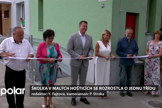 MŠ v Malých Hošticích už uspokojí všechny děti. Díky přístavbě se její kapacita zvýšila o 28 míst
