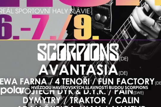 Hvězdou Havířovských slavností bude kapela Scorpions