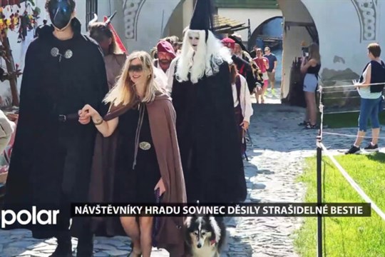 Návštěvníky hradu Sovinec děsily strašidelné bestie vylézající ze sklepení