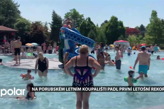 Tropické teploty lákají k vodě. Na porubském letním koupališti padl první letošní rekord