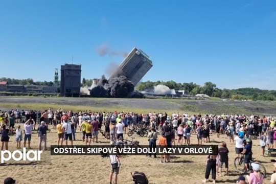 Odstřel skipové věže Dolu Lazy byl pro přihlížející velkým zážitkem