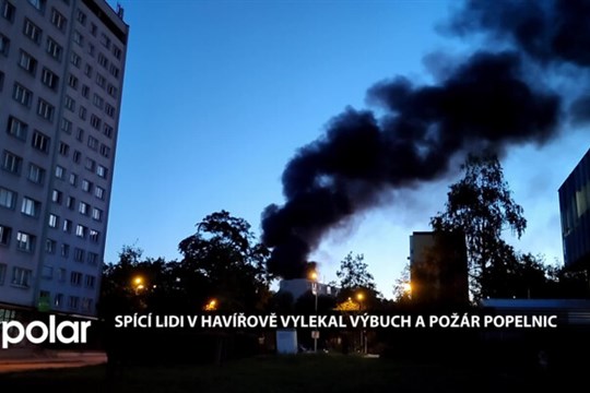 Spící nájemníky v Havířově vylekal výbuch a požár popelnic, svědci mluví o žháři