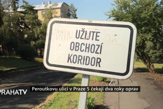 Peroutkovu ulici v Praze 5 čekají dva roky oprav