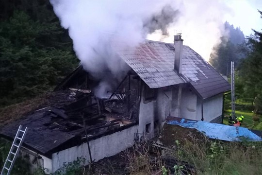 V Jindřichově na Šumpersku hořel rodinný dům
