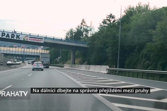 Na dálnici dbejte na správné přejíždění mezi pruhy