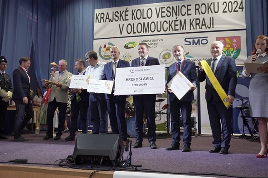 Vrchoslavice získaly zlatou stuhu za Vesnici roku Olomouckého kraje 2024