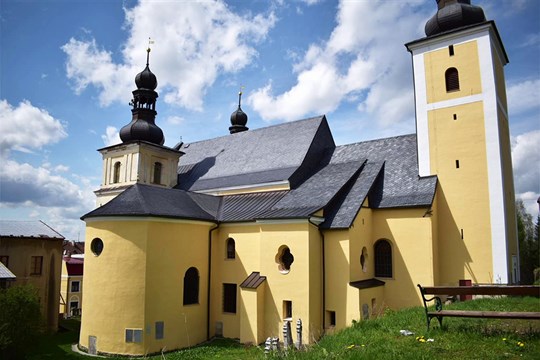 Zrestaurovaný Kostel Nanebevzetí Panny Marie ve Zlatých Horách