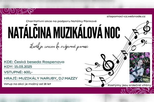 Natálku podpoří muzikálová noc