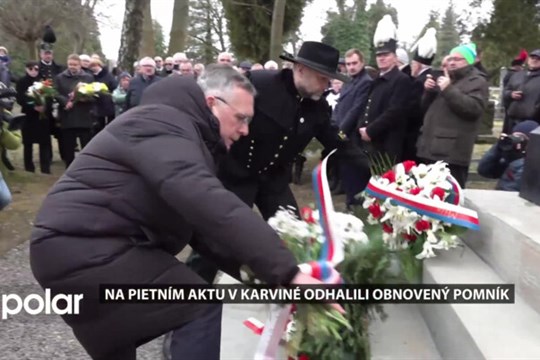 Hornická památka se uctila zároveň s odhalením nového pomníku při pietním aktu v Karviné